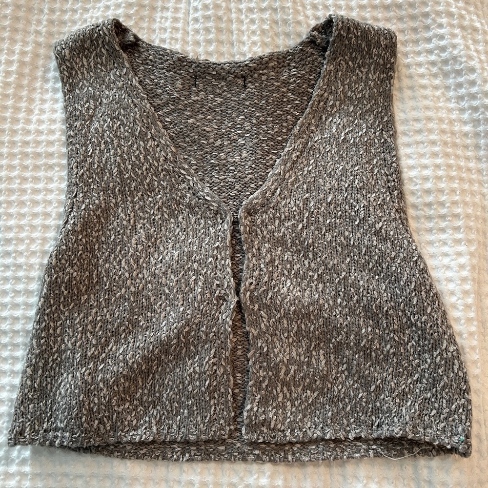 Gray Knit Women's Top
